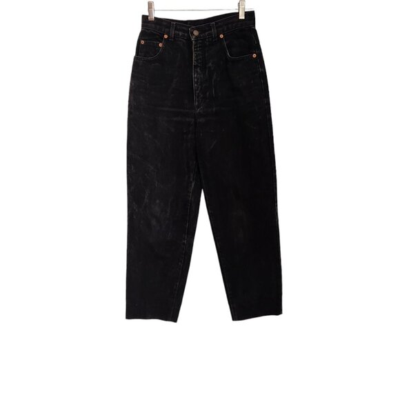 Express Denim - Vintage EXP‎ Jeans No. 128 Black Made USA Denim Casual Mom Hi-Rise Womens 5 EUC